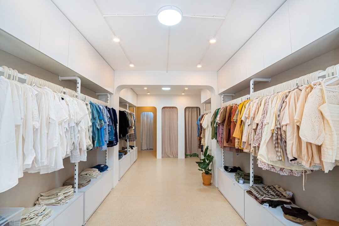 clothing store fitting room
